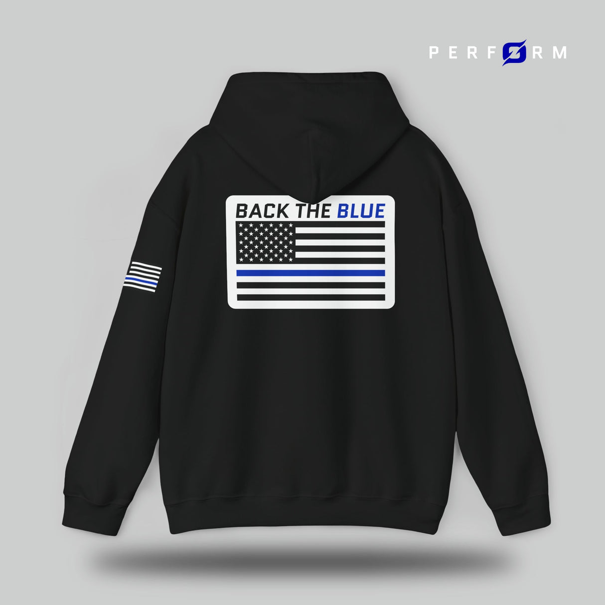Perform Hooded Sweatshirt (Back the Blue) - Origin Co.