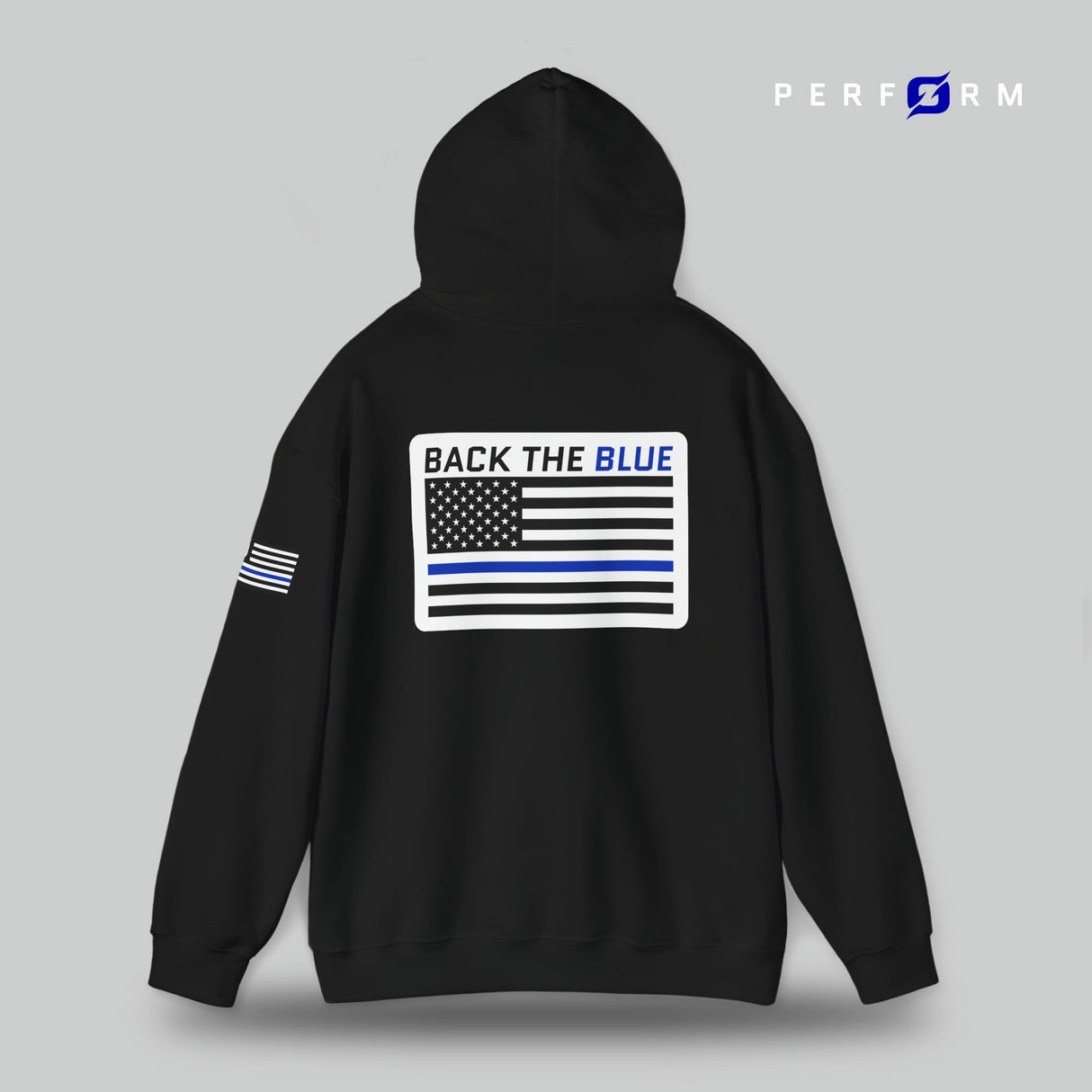 Perform Hooded Sweatshirt (Back the Blue) - Origin Co.