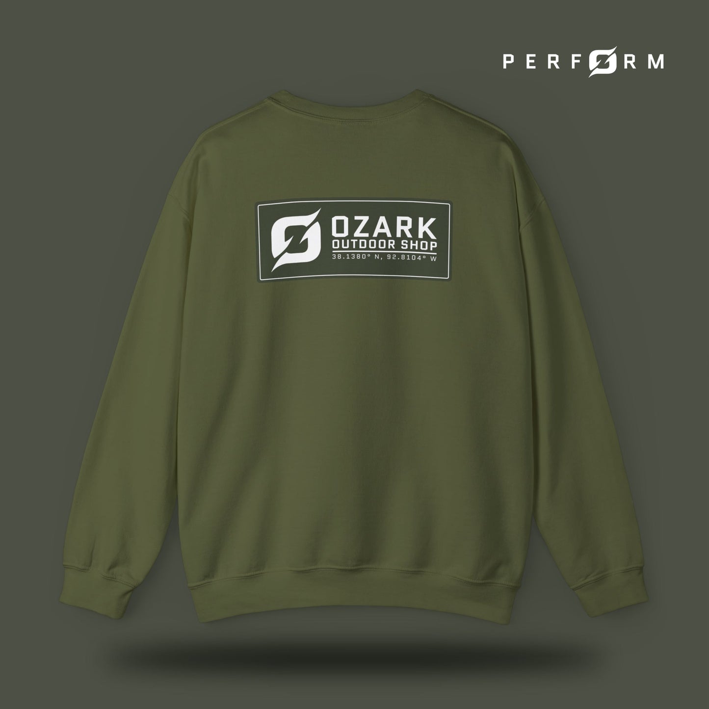 Perform Sweatshirt (Army) - Ozark Outdoor Apparel Co.